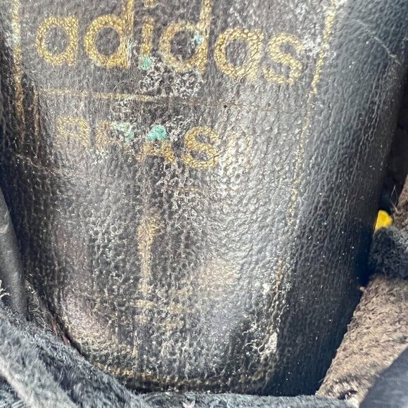 Vintage Adidas Brasil  Men’s Sz 6.5 Black Football Shoe Made in France - Picture 13 of 16